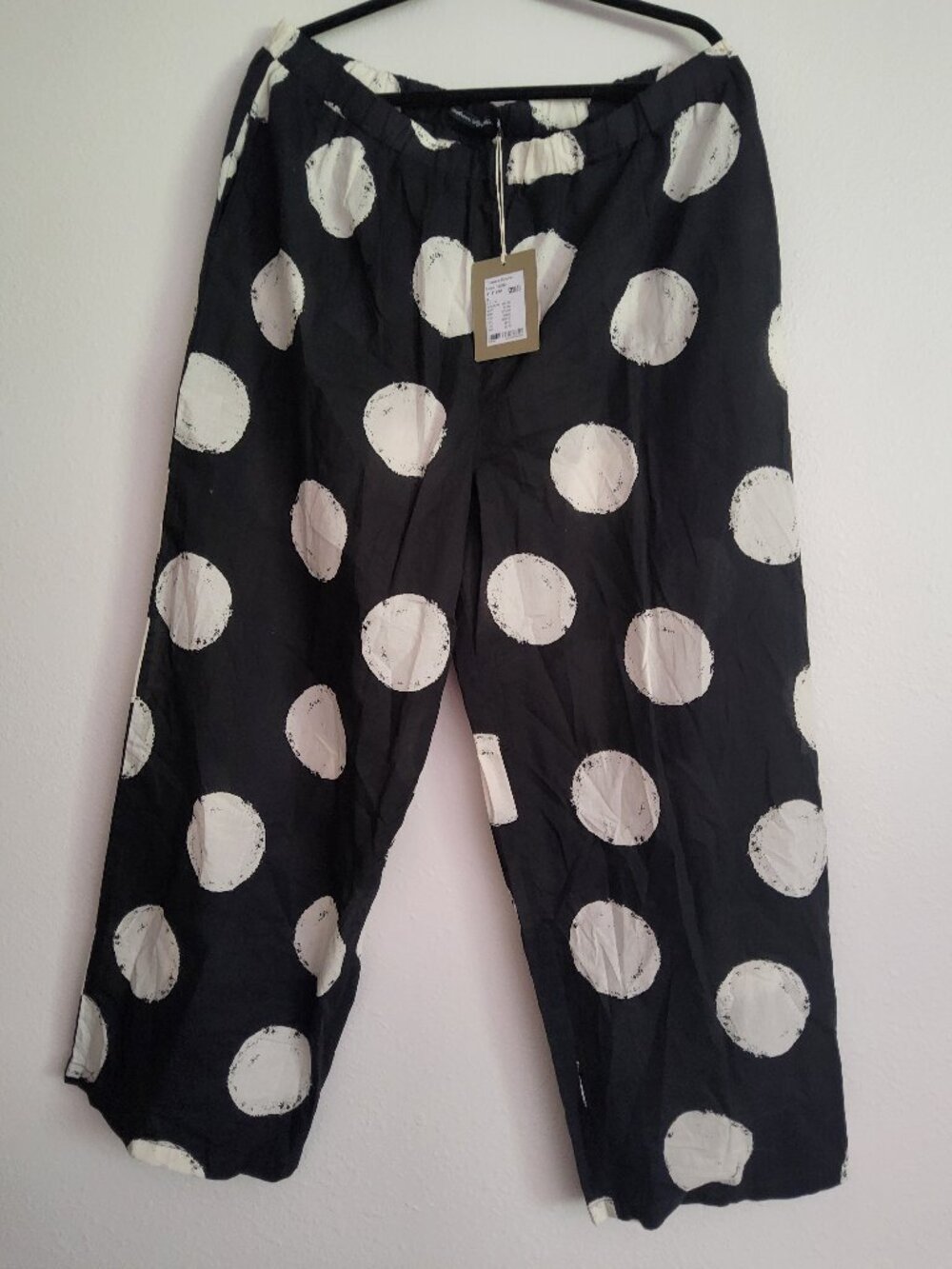 New Gudrun Sjoden Cotton Pants elastic Waist XL